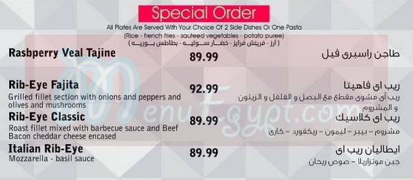Raspberry Restaurant & Cafe menu prices
